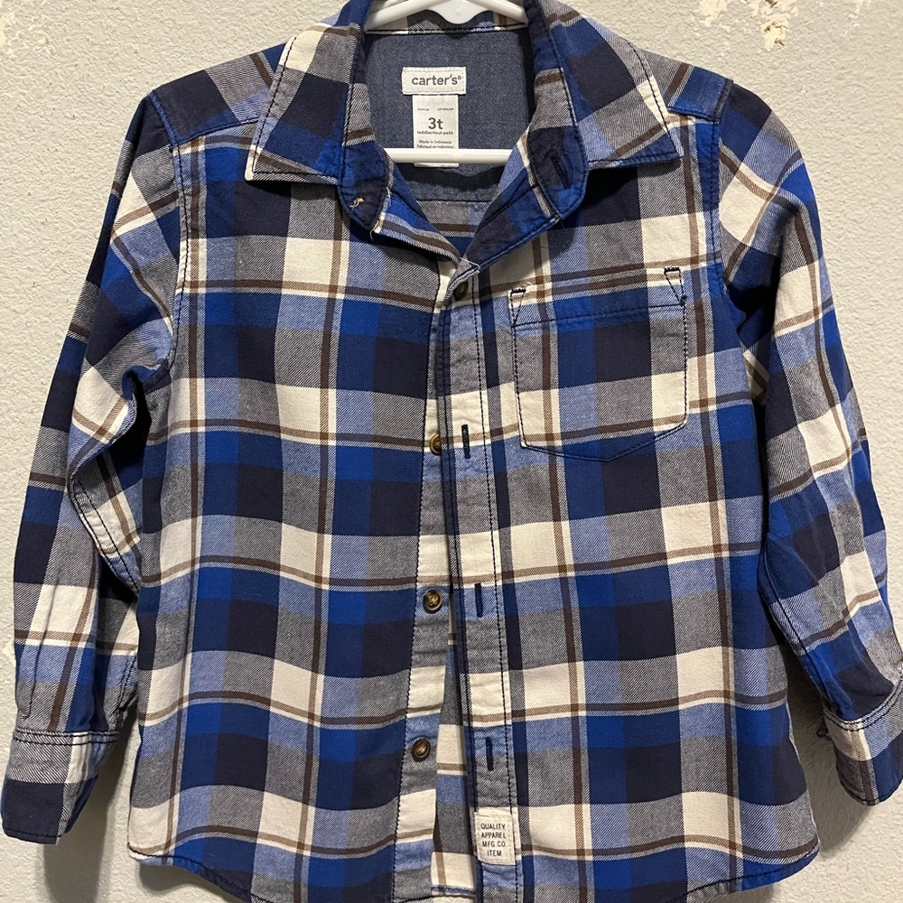 Carters Button Down 3t